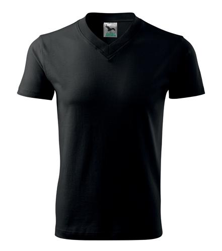 Tričko V-neck čierna L