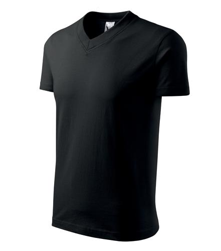 Tričko V-neck čierna XL