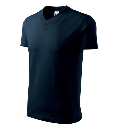 Tričko V-neck tmavomodrá XL