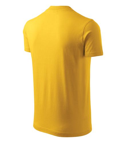 Tričko V-neck žltá L
