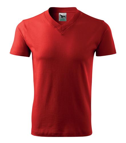 Tričko V-neck červená S