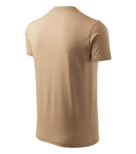 Tričko V-neck piesková 3X