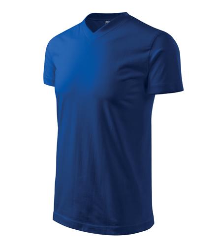 Tričko Heavy V-neck kráľovská modrá XL