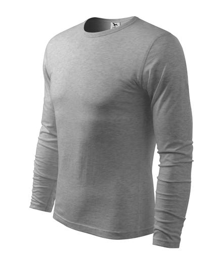 Tričko pánske FIT-T Long Sleeve tmavosivý melír XL