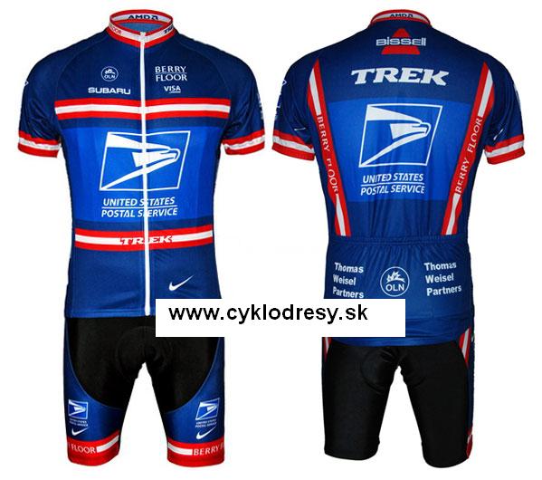 Cyklistický set (dlhý zips) US Postal